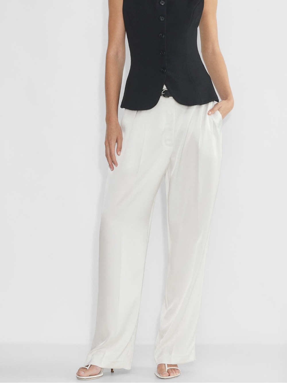 The Effortless Pant™ Satin - White - Picture 1 of 3